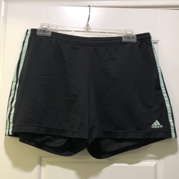adidas 3 stripe shorts womens